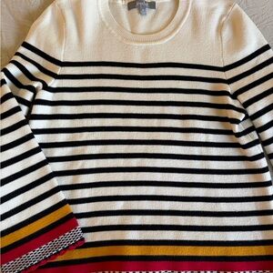 Marled Reunited Classic Valentine’s Striped Sweater Coastal Grandma